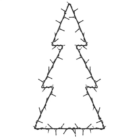 VidaXL lumières de Noël silhouette d'arbre de Noël 80 LED blanc chaud