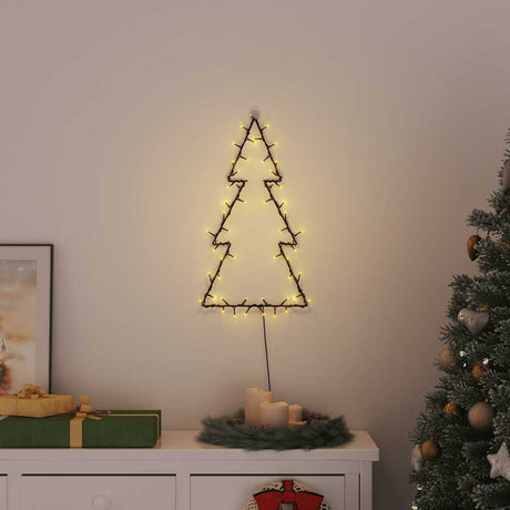 VidaXL lumières de Noël silhouette d'arbre de Noël 80 LED blanc chaud