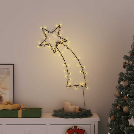 VidaXL lumières de Noël silhouette étoile filante 115 LED blanc chaud