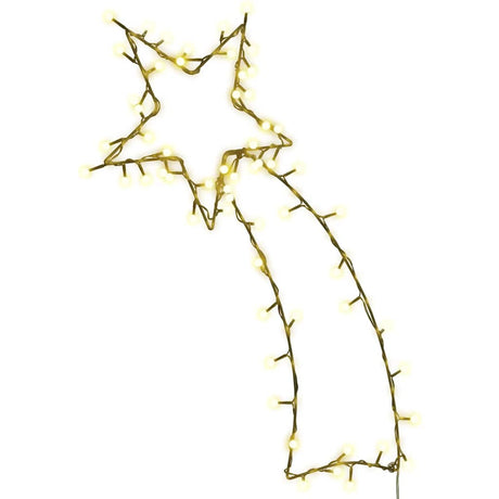 VidaXL lumières de Noël silhouette d'étoile filante 80 LED blanc chaud