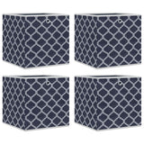 Vidaxx boîtes de rangement 4 pcs pliables 32x32x32 cm en tissu non tissé bleu