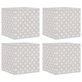 Vidaxx boîtes de rangement 4 pcs pliables 32x32x32 cm en tissu non tissé crème