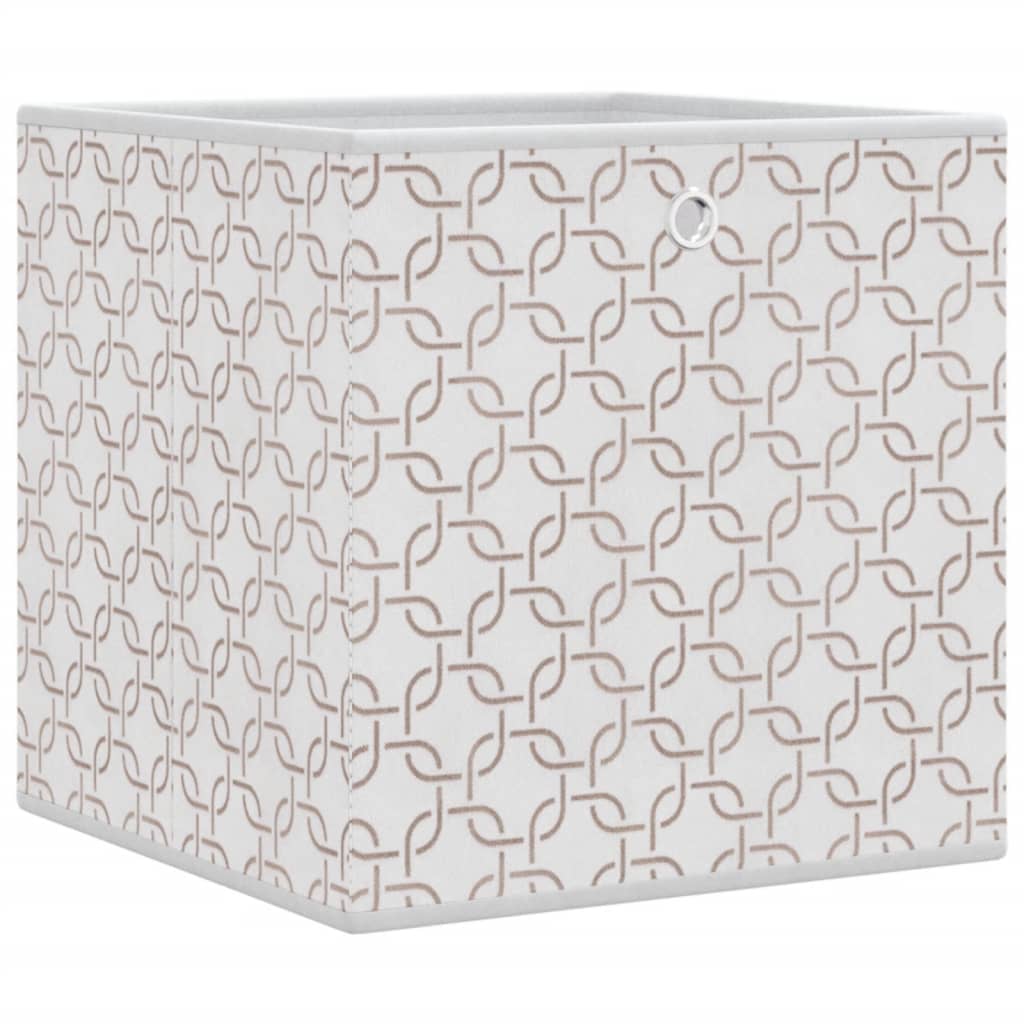 Vidaxx boîtes de rangement 4 pcs pliables 32x32x32 cm en tissu non tissé crème