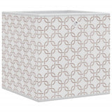 Vidaxx boîtes de rangement 4 pcs pliables 32x32x32 cm en tissu non tissé crème