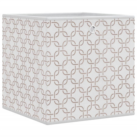 Vidaxx boîtes de rangement 4 pcs pliables 32x32x32 cm en tissu non tissé crème