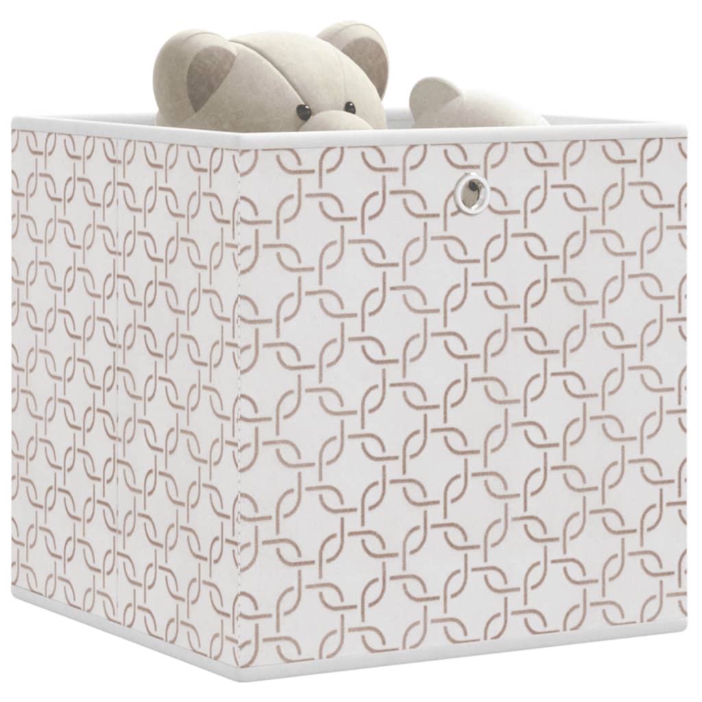 Vidaxx boîtes de rangement 4 pcs pliables 32x32x32 cm en tissu non tissé crème