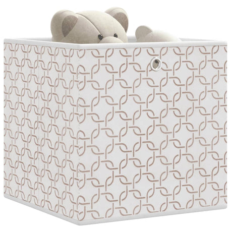 Vidaxx boîtes de rangement 4 pcs pliables 32x32x32 cm en tissu non tissé crème