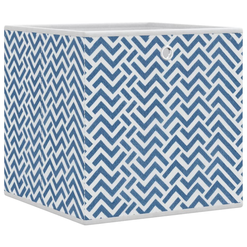 Vidaxx boîtes de rangement 4 pcs pliables 32x32x32 cm en tissu non tissé bleu
