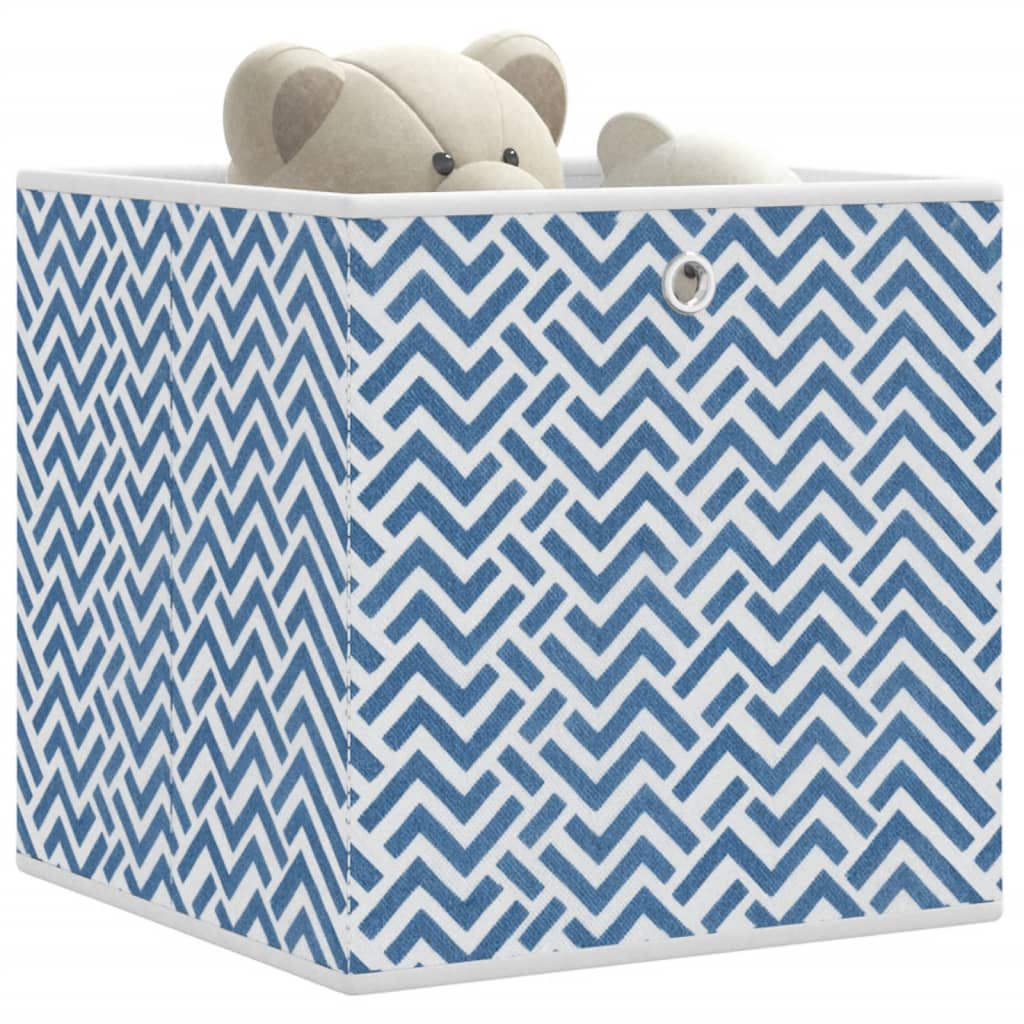 Vidaxx boîtes de rangement 4 pcs pliables 32x32x32 cm en tissu non tissé bleu