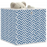Vidaxx boîtes de rangement 4 pcs pliables 32x32x32 cm en tissu non tissé bleu