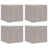 Vidaxx boîtes de rangement 4 pcs pliables 32x32x32 cm en tissu non tissé marron