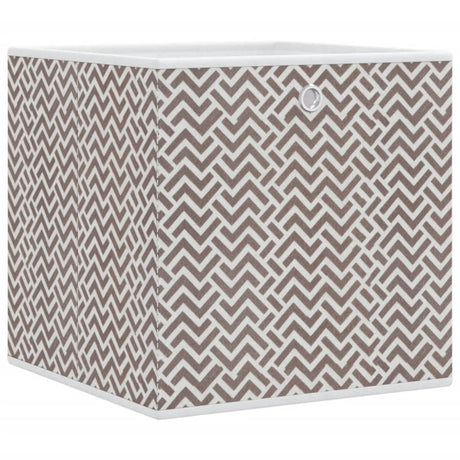 Vidaxx boîtes de rangement 4 pcs pliables 32x32x32 cm en tissu non tissé marron