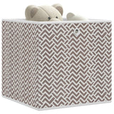 Vidaxx boîtes de rangement 4 pcs pliables 32x32x32 cm en tissu non tissé marron
