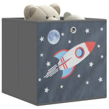 Vidaxx boîtes de rangement 4 pcs pliables 32x32x32 cm en tissu non tissé gris