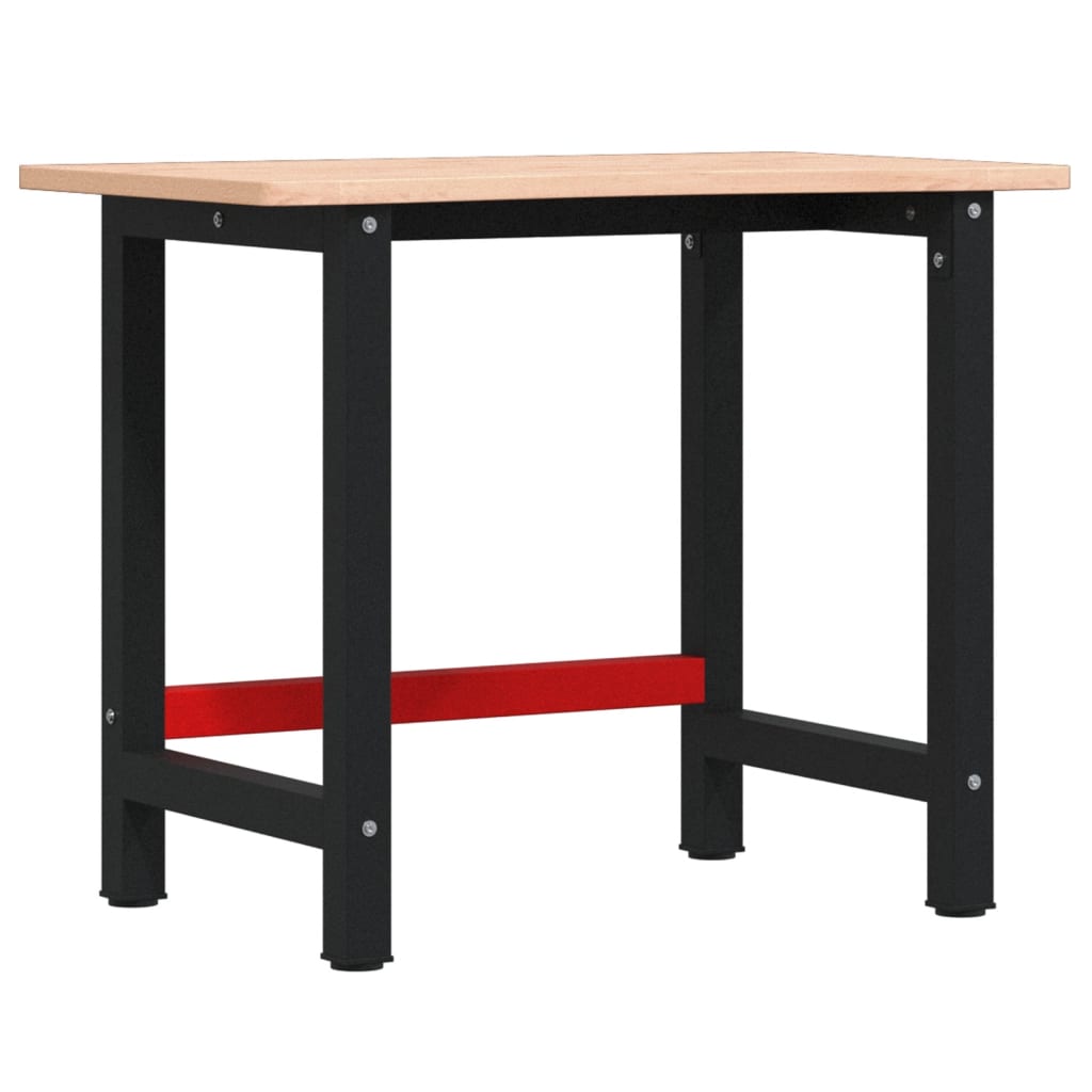 Vidaxl Workbench 100x (55-60) x81,5 cm Legno di faggio solido