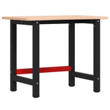 Vidaxl Workbench 100x (55-60) x81,5 cm fast bøg træ