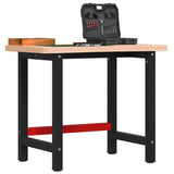 Vidaxl Workbench 100x (55-60) x83 cm fast bokved