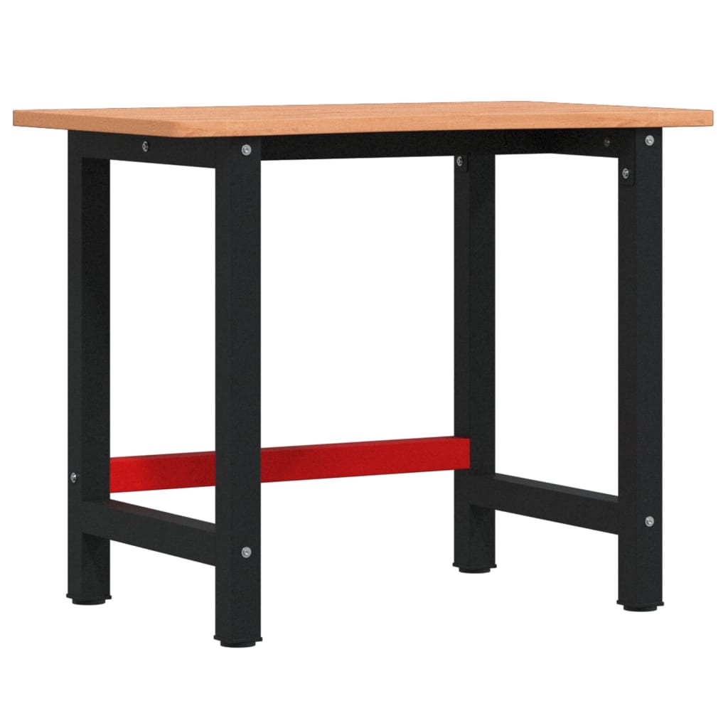 Vidaxl Workbench 100x (55-60) x81,5 cm fast bøg træ