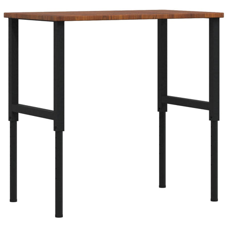 VidaXL établi rectangle 100x60x (71,5-98) cm chêne brun foncé