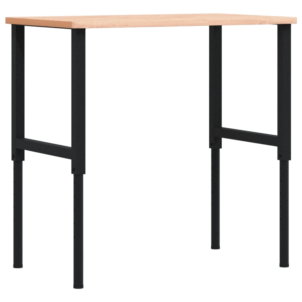 VidaXL établi rectangulaire 100x60x(71,5-98) cm bois de hêtre massif