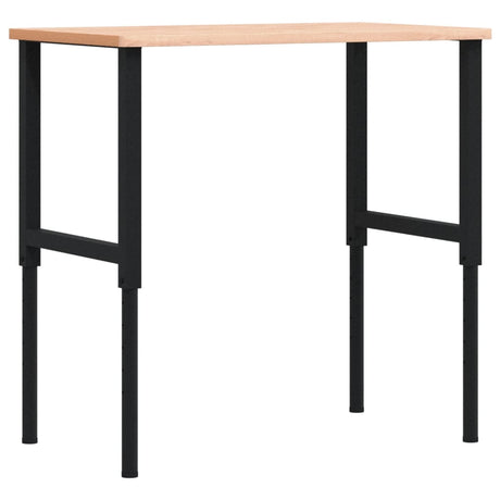 VidaXL établi rectangulaire 100x60x(71,5-98) cm bois de hêtre massif