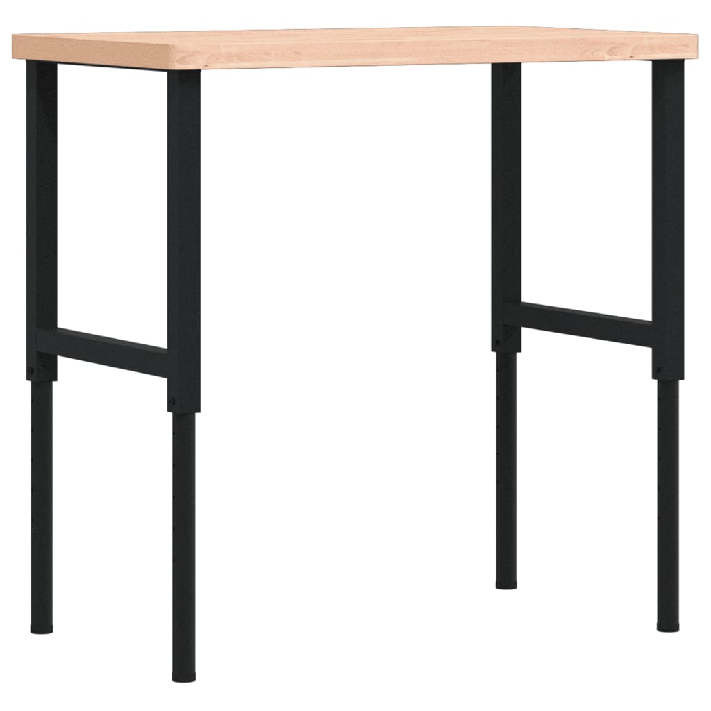 VidaXL établi rectangulaire 100x60x(73-99.5) cm bois de hêtre massif