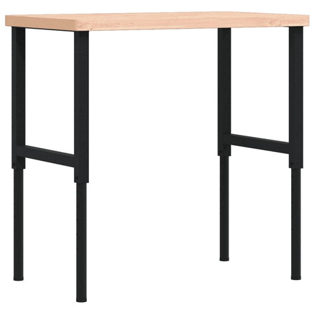 VidaXL établi rectangulaire 100x60x(73-99.5) cm bois de hêtre massif