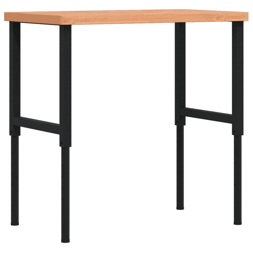 VidaXL établi rectangulaire 100x60x(73-99.5) cm bois de hêtre massif
