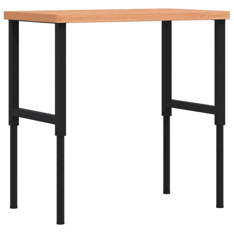 VidaXL établi rectangulaire 100x60x(73-99.5) cm bois de hêtre massif