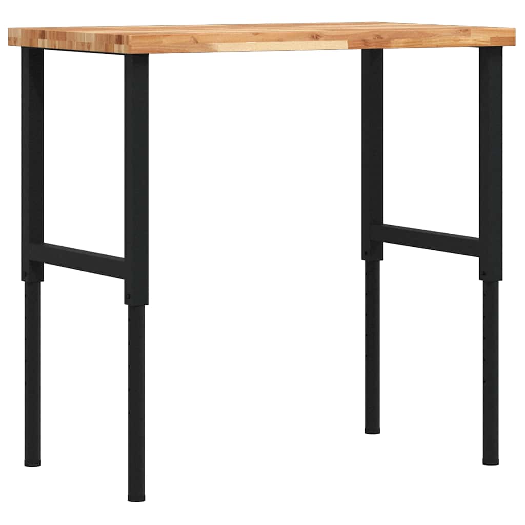 VidaXL établi rectangulaire 100x60x(73-99.5) cm bois d'acacia massif
