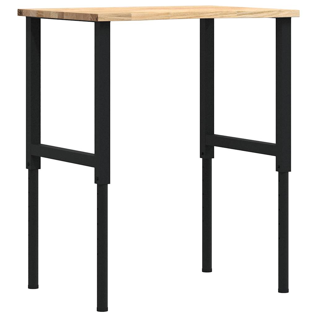 Vidaxl werkbank 80x60x(71,5-98) cm massief eikenhout