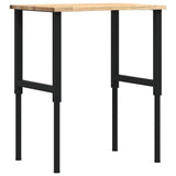 Vidaxl werkbank 80x60x(71,5-98) cm massief eikenhout
