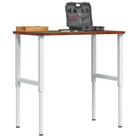 VidaXL établi rectangle 100x60x (71,5-98) cm chêne brun foncé