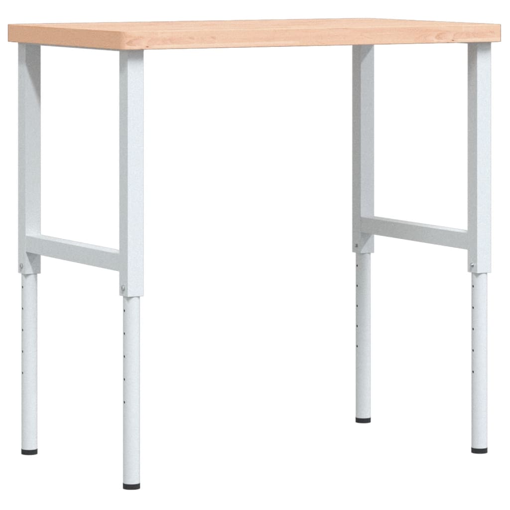 VidaXL établi rectangulaire 100x60x(73-99.5) cm bois de hêtre massif
