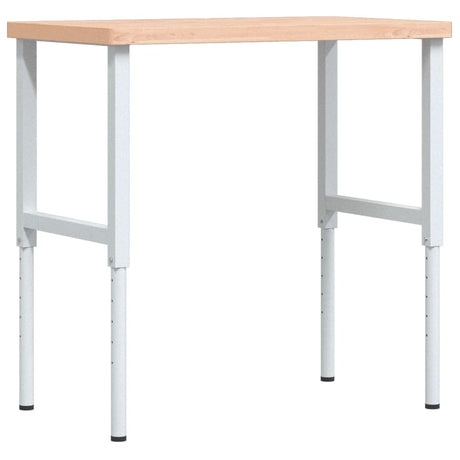VidaXL établi rectangulaire 100x60x(73-99.5) cm bois de hêtre massif