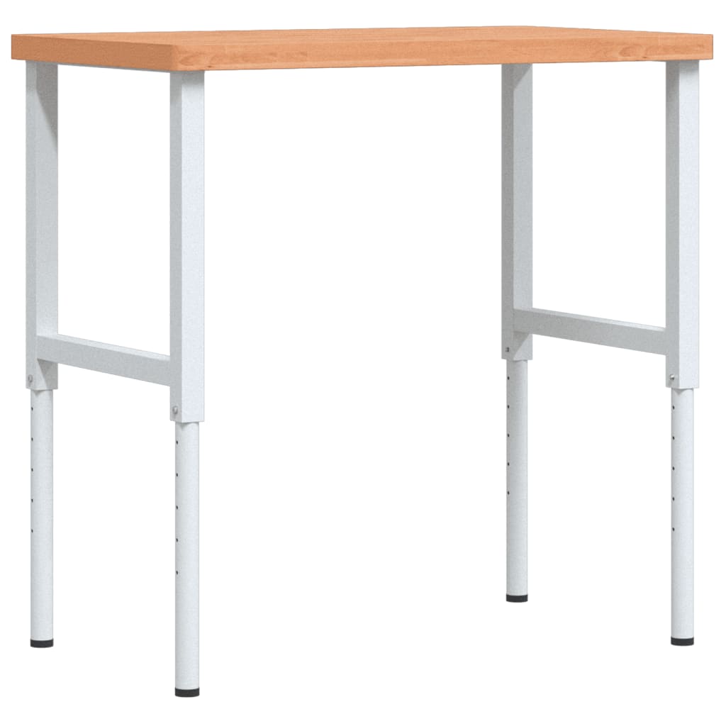 VidaXL établi rectangulaire 100x60x(73-99.5) cm bois de hêtre massif