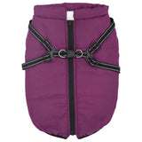 VidaXL manteau pour chien avec harnais imperméable réfléchissant violet l68