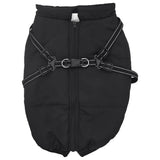 Vidaxxl manteau pour chien avec harnais imperméable réfléchissant noir l52