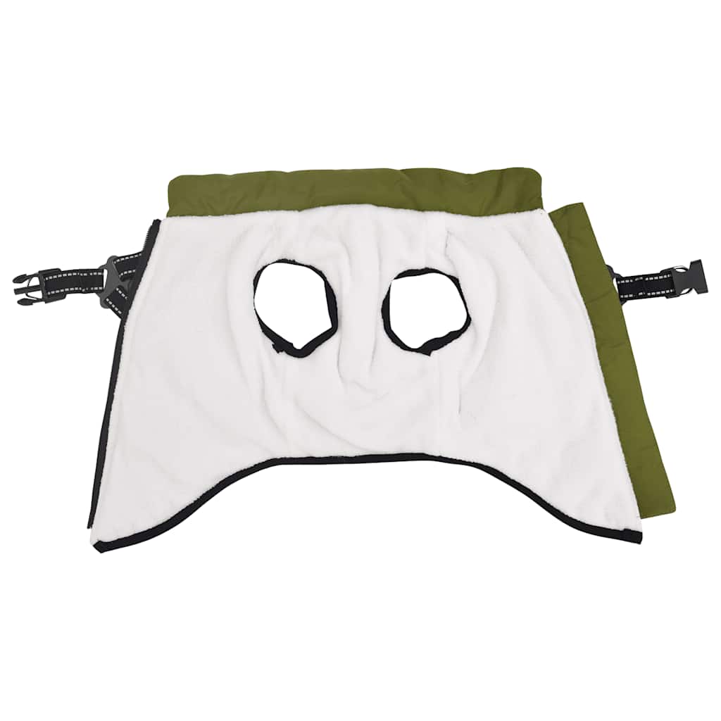 VidaXL manteau pour chien avec harnais imperméable réfléchissant vert armée l24