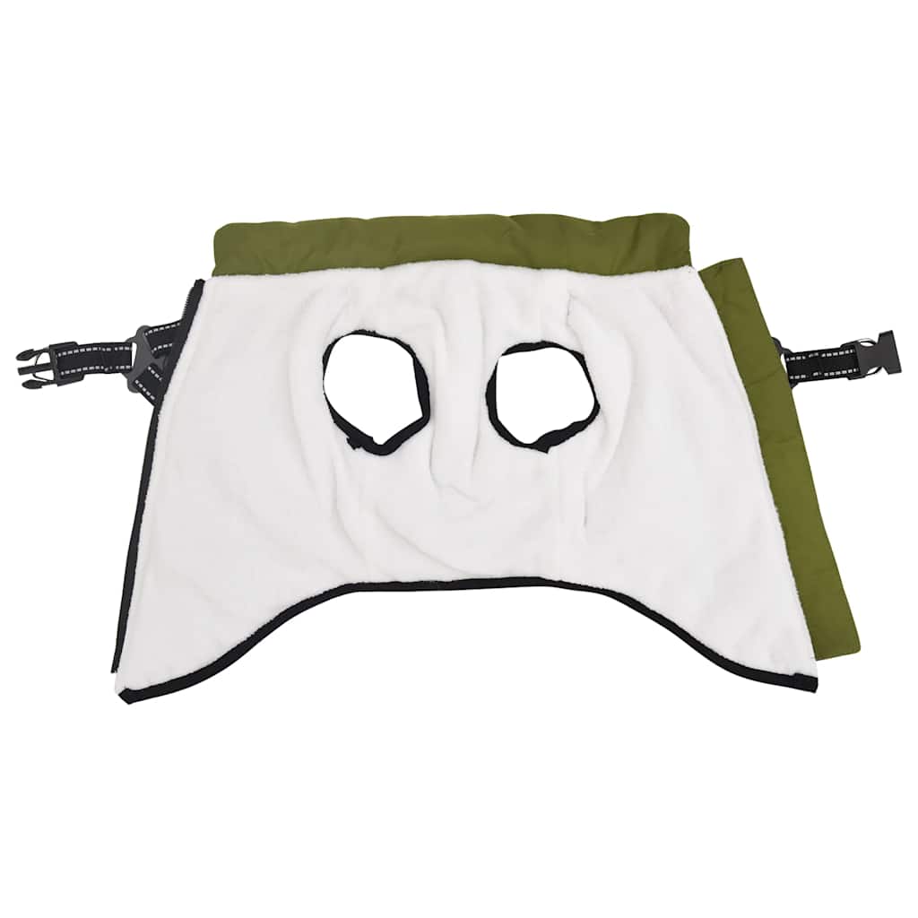 VidaXL manteau pour chien avec harnais imperméable réfléchissant vert armée l40