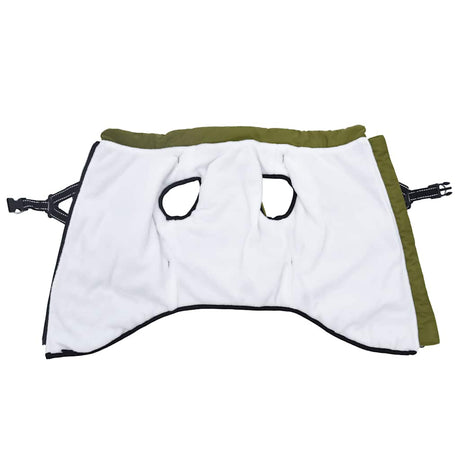 VidaXL manteau pour chien avec harnais imperméable réfléchissant vert armée l48