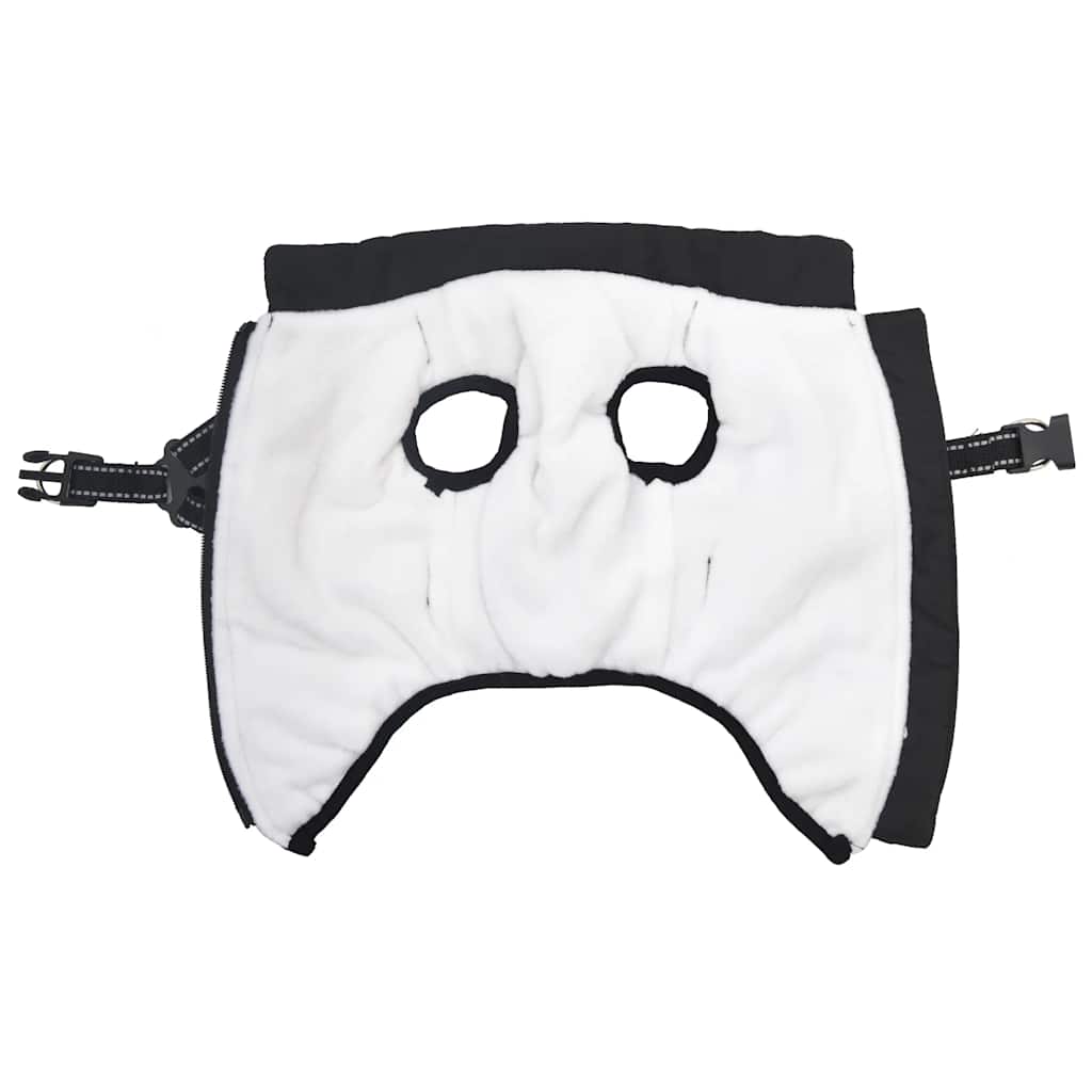 VidaXL manteau pour chien avec harnais imperméable réfléchissant noir l36