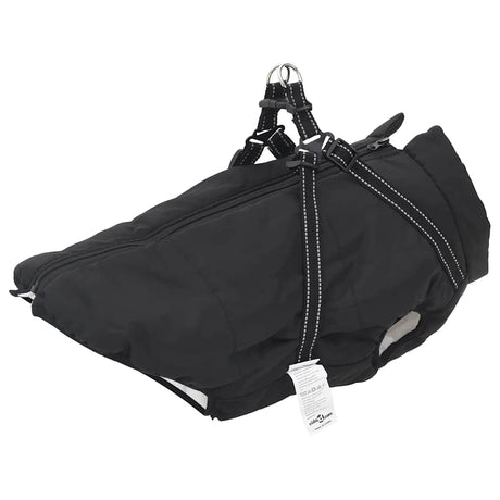 VidaXL manteau pour chien avec harnais imperméable réfléchissant noir l44