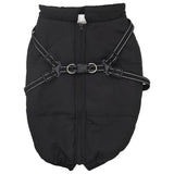 VidaXL manteau pour chien avec harnais imperméable réfléchissant noir l44