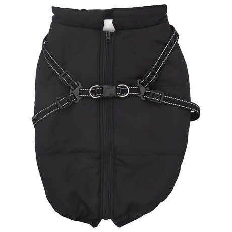 VidaXL manteau pour chien avec harnais imperméable réfléchissant noir l44