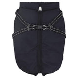 VidaXL manteau pour chien avec harnais imperméable réfléchissant bleu marine l48