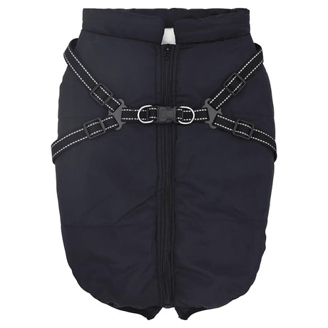 VidaXL manteau pour chien avec harnais imperméable réfléchissant bleu marine l48