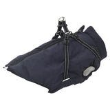 VidaXL manteau pour chien avec harnais imperméable réfléchissant bleu marine l52