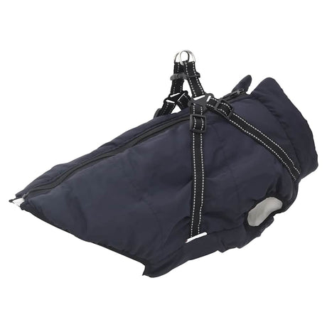 VidaXL manteau pour chien avec harnais imperméable réfléchissant bleu marine l52