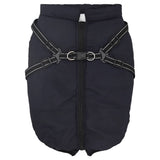 VidaXL manteau pour chien avec harnais imperméable réfléchissant bleu marine l52